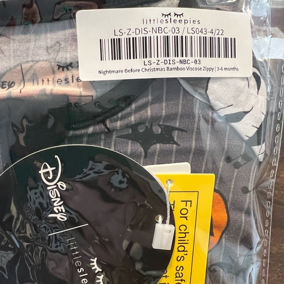 NWT Little Sleepies Zippy Nightmare Before Christmas 3-6 - Picture 2 of 3